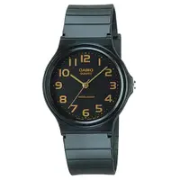 在飛比找PChome24h購物優惠-CASIO 超輕圓形數字錶-黑面金字 (MQ-24-1B2)