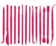 14Pcs Set Plastic Crafts Clay Modeling Tool for Shaping and Sculpting (Hot Pink)