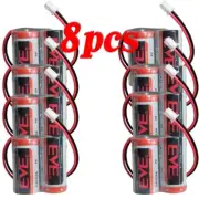 8X CR123A Pack 3.0V 1500mAh Non-rechargeable Li-ion Battery with White Plug