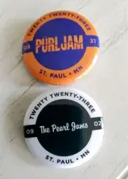 Pearl Jam 2023 St. Paul Concert Pins (2)
