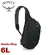 【OSPREY 美國 Daylite sling 6 單肩輕便小背包《黑》】輕量多功能休閒單側背包/斜背包/健行/跑步