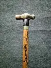 Vintage Solid Axe Head Handle Victorian Handcrafted Wooden Walking Stick Cane