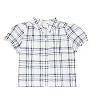 [Bonpoint] Bonpoint Adele linen-blend top Y 8 blue