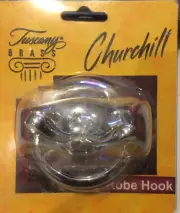 Tuscany Brass Churchill Robe Hook Chrome Finish