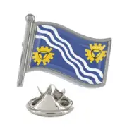 Merseyside Flag Silver Lapel Pin Badge