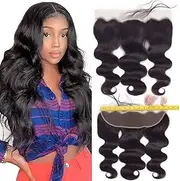 QTHAIR 12A Brazilian Body Wave Ear To Ear 13x4" Full Lace Frontal Closure 20inch Body Wave Brazilian Human Hair Lace Frontal Closure With Baby Hair