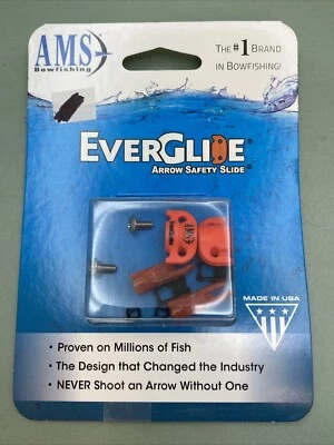 2 PK NEW GENUINE AMS BOWFISHING M140-2-ORG EVER GLIDE SAFTY SLIDES ORANGE