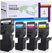 BAISINE Ecosys M5521cdw Toner Compatible with Kyocera TK-5220 TK5220 Toner Cartridge TK-5220K TK-5220C TK-5220Y TK-5220M for ECOSYS P5021cdn P5021cdw M5521cdn M5555 21cdw, Black Cyan Yellow Magenta