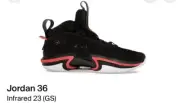 Air Jordan 36 GS Size 5.5Y shoes