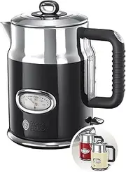 Russell Hobbs 21671-70 Retro Ribbon Electric Kettle Classic noir-21671-70, Stainless Steel, 2400 W, 1.7 liters, Black