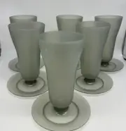 Tupperware 754-3 Tall Parfait Dessert Sundae Cups Lids Saucers Set of 5 W/Base