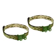 Flashlight Headband Holder, 2 Pcs Adjustable High Elastic Strap, Green