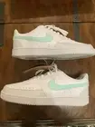 New W/Box, Men’s Size 10.5 - Nike Court Vision Low White Mint Foam Photon Dust