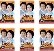 Bigen Powder Hair Color, Oriental Black N10 - Pack of 6 (Combo Set)