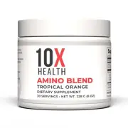 10X Health Amino Blend Tropical Orange - Contains EAA and BCAA Amino Acids Su...