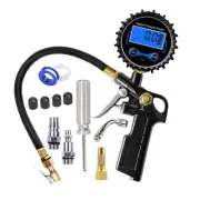 Digital Display Inflation Manometer Tire Air Pressure Inflator Gauge