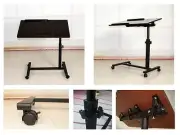 New Portable Laptop Notebook Rolling Table Cart TV Stand Tiltable Tabletop Desk