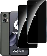 【2 Pack】 Privacy Screen Protector for Motorola Edge 30 Neo 9H Tempered Glass Anti-Spy Private Film Compatible for Motorola Edge 30 Neo Case Friendly Easy Installation
