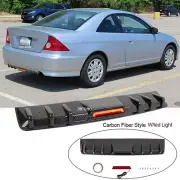 For Honda Civic Car Rear Bumper Diffuser Valance Spoiler w/ LED Tail Brake Light (for: Honda Civic)