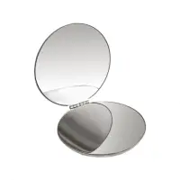 在飛比找momo購物網優惠-304不鏽鋼可折疊雙面化妝鏡 磁吸式開口便攜式小鏡子(大小號