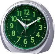RHYTHM Alarm Clock Analog Luke R666 Visible at Night Dark Light Automatic Lighti