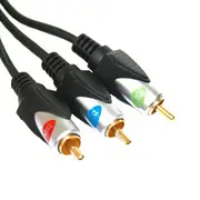 ISIX Component Video Cable Lead RGB Red Green Blue True 75 Ohm Gold Plated OFC