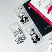 在飛比找蝦皮購物優惠-安全氣囊透明軟殼可愛圖案 3 Panda 兼容 iPhone