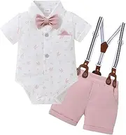 [YUEMION] Toddler Girl Outfits Baby Girl Summer Clothes Ruffled Floral Printed Shirt Tops + Ripped Denim Shorts Set(3M-3T)