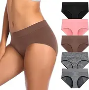 [ASIMOON] Womens Underwear Breathable Wicking Underwear Sports Tagless Quick Drying Briefs Comfortable Hipster Women panties