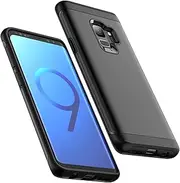 JETech Heavy Shockproof Case for Samsung Galaxy S9, Dual Layer Rugged Protective Phone Cover with Shock-Absorption (Black)