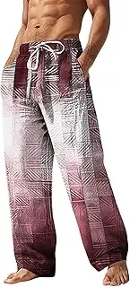 [Generic] Shorts Men's Summer Pants Beach Pants Drawstring Elastic Waist Print Stripe Graphic Prints Geometry Comfort Casual Daily Holiday Streetwear Yellow Blue Men Cotton Beach Shorts