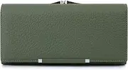 [LEEXTON] Multifunctional Women's Long Purse, Large Purse, PU Leather Wallet with 9 Card Slots, Green, Contemporary
