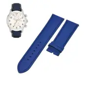 FS4932 22mm Blue Leather Watch Strap For Fossil