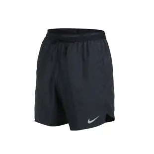 NIKE 男運動短褲-DRI-FIT 慢跑 路跑 三分褲 反光 平織 黑白 (8.8折)