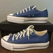 NIB Converse All Star Lift Platform Amor Blue Tennis Shoe Size 7.5