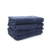 4pc Onkaparinga 69x140cm Cotton Flinders Premium Bathroom Towels 600GSM Denim