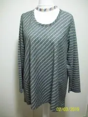 NWT Taking Shape LUXE STRIPE TOP long sleeve- plus sizes XXS - XS & S