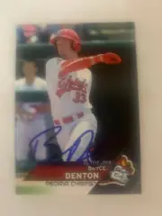Bryce Denton 2017 Signed Peoria Chiefs Team Card