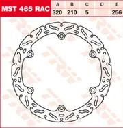 TRW Lucas Brake disc MST465RAC, rigid