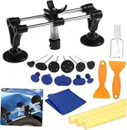 Zerodeko Auto Body Dent Puller Kit Double Pole Bridge Puller for Car Dents Appliances Metal Surfaces Includes Tabs Tabs Glue Sticks Tools