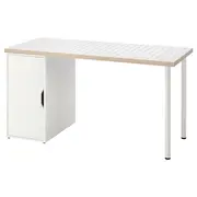 LAGKAPTEN / ALEX desk, white/anthracite, 140x60 cm