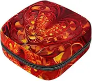 Period Bag,Sanitary Napkin Storage Bag,Abstract Red Pattern Love,Tampon Bag for Purse