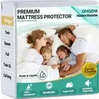 100% Waterproof Mattress Protector, King Size, Fitted Sheet with Deep Pockets...