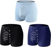 [LASHKK] 3Pcs Long Lasting Man Tomarine Male Growth & Hardening Delay & Slimming Underwear, with Massage Particles Especially, Especially Suitable for Obese Men (A,L)