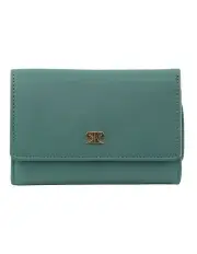 [PIERRE CARDIN] Leather Large Tri-Fold Wallet in Moss