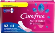 Carefree Body Shape Extra Long Unscented Pantiliners, 93ct