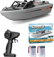 Rc Boat for Pool, Remote Control Kart Boat with Turbine Water Jet/Brushless Power, 2.4ghz Low-Speed 1:12 Scale Model Ship for Kids Adults