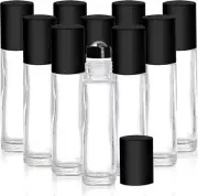 12Pcs 10 ml Essential Oil Glass Roller Bottles With Stainless Steel Roller Ba...