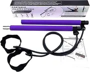 Pilates Bar Kit with Resistance Bands, Multifunctional Yoga Pilates Bar with Heavy, Portable Home Gym Pilates Resistance Bar Kit for Women Full Body Workouts