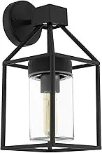 Eglo Outside Wall Light, zinc-Plated Steel, 60 W, Black 97296